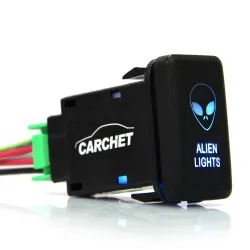 12V-24V SPST push button rocker switch - alien light for ToyotaLampen & verlichting