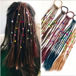 Handgemaakte pruik voor kinderen - elastische haarband met kralenPruiken