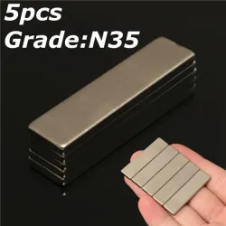N35 strong neodymium magnet 40 * 10 * 3mm - block 5pcsN35