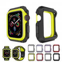 Silicone & hard armor case for Apple Watch 1-2-3-4-5