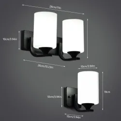 E27 LED base - wall lamp with single and double headE27