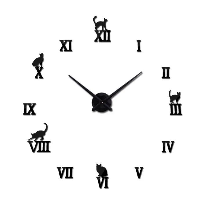 3D decorative wall quartz clock with roman numbersClocks