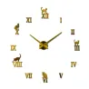 3D decorative wall quartz clock with roman numbersClocks