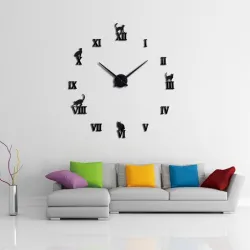 3D decorative wall quartz clock with roman numbersClocks
