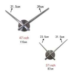 3D decorative wall quartz clock with roman numbersClocks