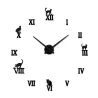 3D decorative wall quartz clock with roman numbersClocks