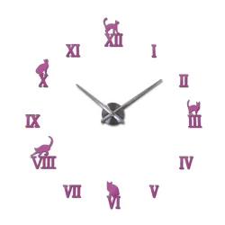 3D decorative wall quartz clock with roman numbersClocks