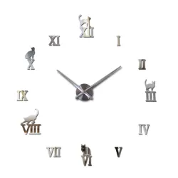 3D decorative wall quartz clock with roman numbersClocks