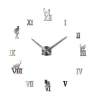 3D decorative wall quartz clock with roman numbersClocks