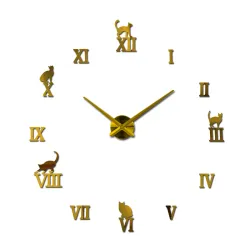 3D decorative wall quartz clock with roman numbersClocks