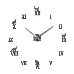 3D decorative wall quartz clock with roman numbersClocks