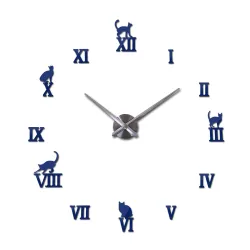 3D decorative wall quartz clock with roman numbersClocks