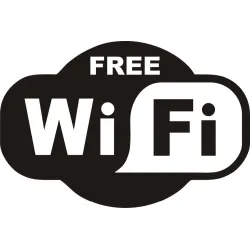 1 stks Zwart GRATIS WiFi VINYL Sticker Teken Window Cafe Restaurant Bar Pub Shop Internet Winkel GlaMuurstickers