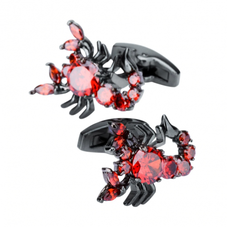 Red zircons scorpion - cufflinksCufflinks