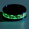 Luminous black gold blue color stainless steel dragon rings for menRingen