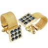 Luxury gold cufflinks with onyx stone