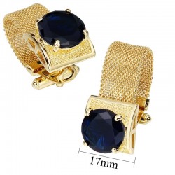 Luxury gold cufflinks with crystal