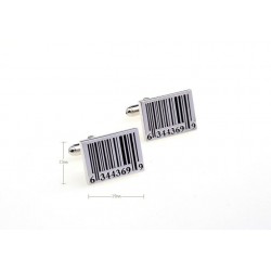 Classic cufflinks with retail barcode