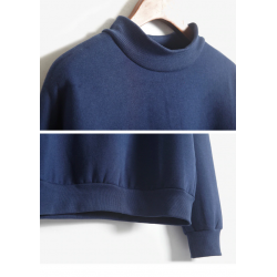 Winter solid round neck long sleeve velvet warm sweatshirts womenHoodies & Truien