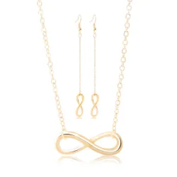 Lucky 8 - earrings & necklace - jewellery setHalskettingen