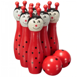 Wooden skittle with ball - toyBaby & Kids