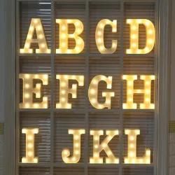 Lichtgevende letters en cijfers - LED-nachtlampje - alfabetWandlampen