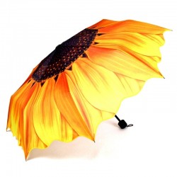 Sonnenblumendesign - Regen & Sonnenschirm - Falten