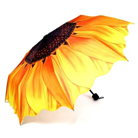 Sunflower design - rain & sun umbrella - foldingOutdoor & Kamperen