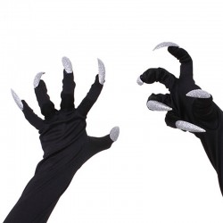 Halloween Handschuhe mit langen Fingernägeln