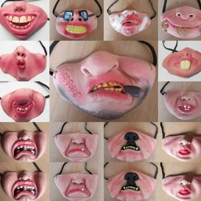 Grappig - eng - latex half gelaatsmasker - HalloweenMaskers