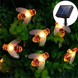 LED-Leuchten mit Bienen - solarbetriebene Weihnachtsbeleuchtung