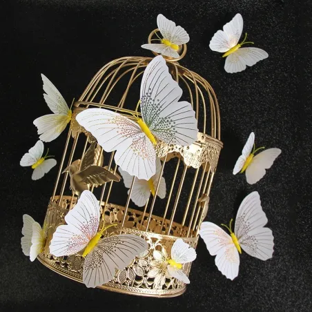 3D vlinder - muursticker met magneet 12 stuksMuurstickers