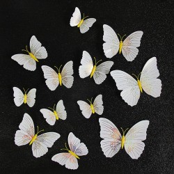 3D vlinder - muursticker met magneet 12 stuksMuurstickers