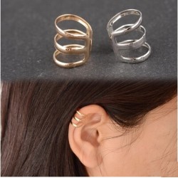 Gold & silver ear clip - 1 piece