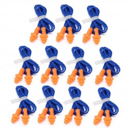 Waterproof silicone ear plugs - reusable - hearing protection - with string 10 pairsGehoor
