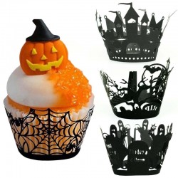 Halloween cupcakes & muffins covers - paper wrappers 12 piecesBakvormen