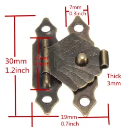 Antique hasp latch - decorative furniture protector - 12 piecesFurniture