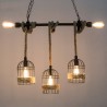 Retro ijzeren hanglamp met hand gebreid touw - lichten in kooiWandlampen