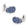 Classic cufflinks with blue skullManchetknopen