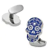 Classic cufflinks with blue skullManchetknopen