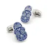 Classic cufflinks with blue skullManchetknopen