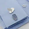 Classic cufflinks with blue skullManchetknopen