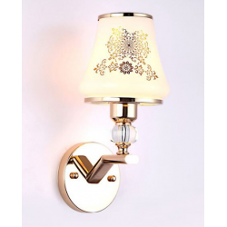 LED wall lamp - single & double head - gold crystalWandlampen