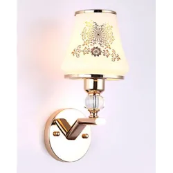 LED wall lamp - single & double head - gold crystalWandlampen