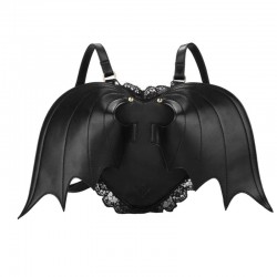 Punk & Gothic Style - Rucksack mit Fledermausflügeln