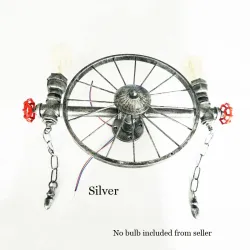 Iron wheel - retro wall lampWandlampen