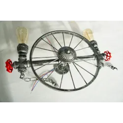 Iron wheel - retro wall lampWandlampen