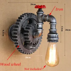 Vintage iron pipe - wall lampWandlampen