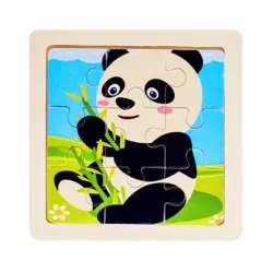 Wooden 3D puzzle - educational toy 11 * 11cmEducatief