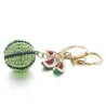 Green crystal watermelon - keychainSleutelhangers